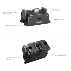 SmallRig 5376, Adaptor placa baterie pentru DJI Osmo Pocket 3