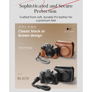 SmallRig 5385, Kit husa din piele maro pentru Canon PowerShot V1