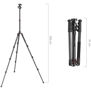 SmallRig 5630, Trepied foto din aluminiu, 200cm, sarcina 5kg, cap sferic 360°
