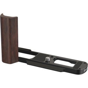 Placă de montare în formă de L SmallRig 5942 cu mâner din lemn pentru Panasonic LUMIX L10 negru