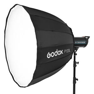 Softbox Parabolic Godox P120LE, montura Elinchrom