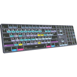 Tastatura LogicKeyboard TITAN pentru DaVinci Resolve, wireless, iluminata, Mac