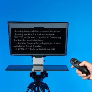 Teleprompter FeelWorld TP21, Ecran 21, Sticla Beam Splitter 7030, Control Bluetooth