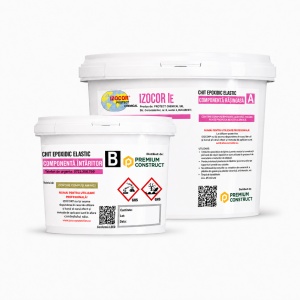 Chit epoxidic elastic pentru etanșare rosturi IZOCOR IE 5.3 kg – rezistent la trafic și variații de temperatură