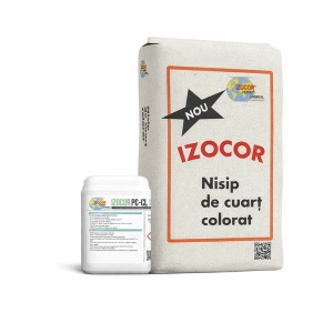 Pardoseală poliuretanică din covor de piatră IZOCOR PC 26 kg – finisaj decorativ și rezistent pentru exterior