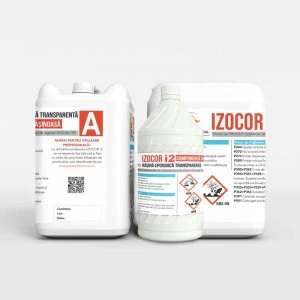 Rășină epoxidică transparentă IZOCOR I2 30 kg – pentru turnare strat gros, lemn și aplicații de interior