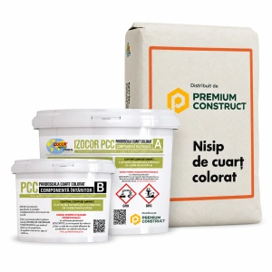 Pardoseală epoxidică din covor de piatră IZOCOR PCC 26.4 kg – finisaj decorativ și rezistent pentru exterior