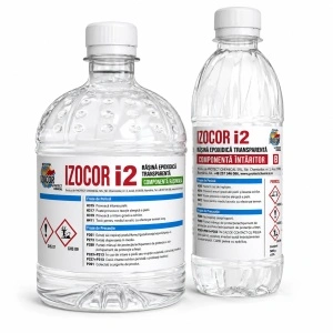 Rășină epoxidică transparentă IZOCOR I2 1,4 kg – pentru turnare, lipire și finisare la interior