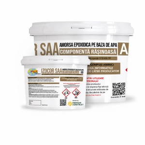 Amorsă epoxidică diluabilă cu apă IZOCOR SAA 7 kg – strat de aderență pentru suporturi minerale
