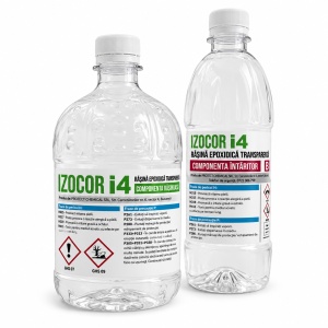 Rășină epoxidică transparentă IZOCOR I4 1.5 kg – pentru turnări mici, lemn și încapsulări la interior