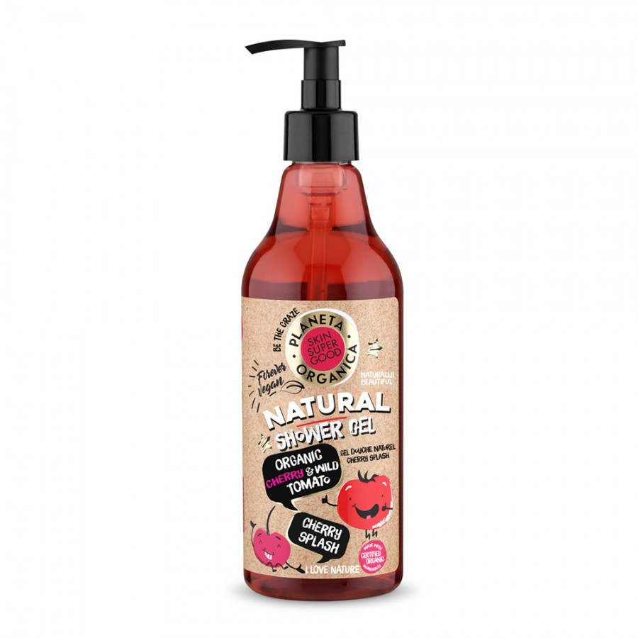 Planeta Organica Duschgel 'Cherry Splash' - 500 Ml - Natürliche Pflege Mit Kirsch-Duft