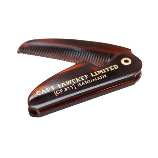 Pieptene de mustata Captain Fawcett Folding Pocket Moustache Comb CF.87T