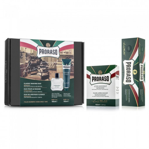 Proraso Shaving Set Refreshing Eucalyptus & Menthol - shaving cream and after shave balm