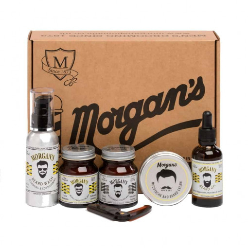 Set cadou ingrijire barba Morgan's Gentleman’s Moustache & Beard Grooming Gift Set