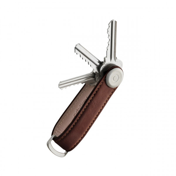 Orbitkey 2.0 Espresso Leather & Brown Stitching Key Organizer