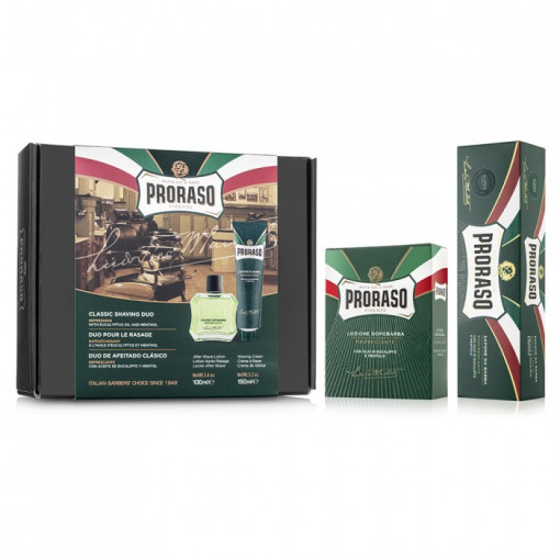 Proraso Shaving Set Refreshing Eucalyptus & Menthol - shaving cream and aftershave lotion