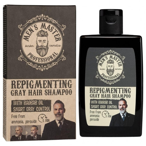 Sampon nuantator Men's Master Professional Repigmenting Gray Hair Shampoo 120ml