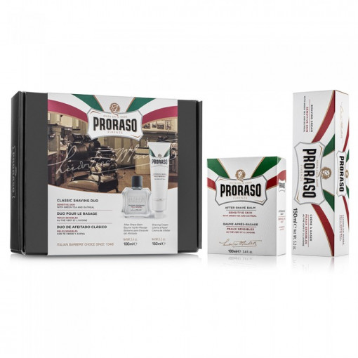 Proraso Shaving Set Sensitive - shaving cream and aftershave balm