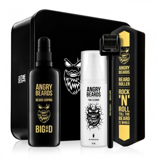 Angry Beards Beard Growth Set - Roller and Dopping