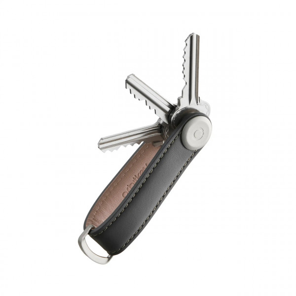 Orbitkey 2.0 Charcoal Leather with Grey Stitching Key Organizer
