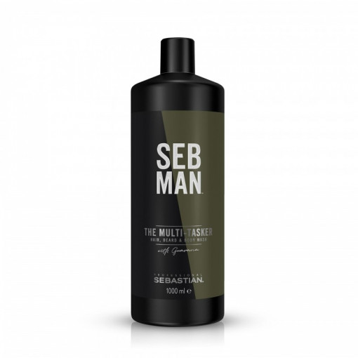 Seb Man The MULTITASKER 3 in 1 Hair, Body and Beard Shampoo 1000ml