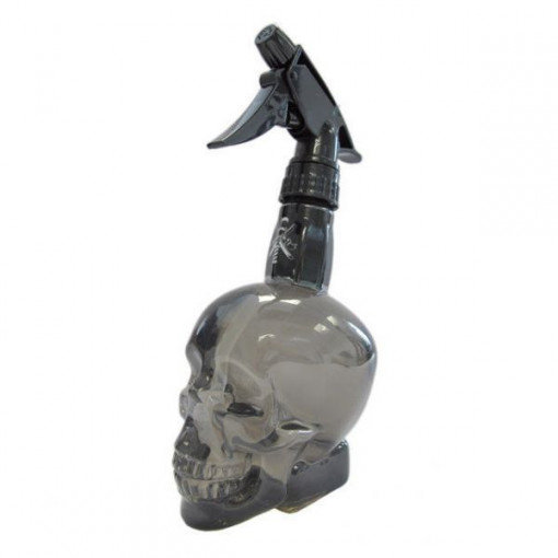Pulverizator frizerie Skull Design Water Spray Bottle - Grey 600ml