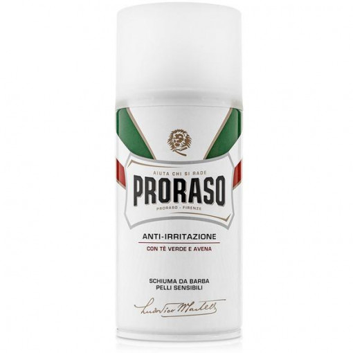 Spuma de barbierit Proraso Green Tea & Oatmeal Sensitive Shaving Foam 300ml