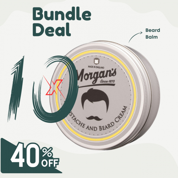 Bundle Deal 10 x Morgan's Mustache and Beard Balm Cream