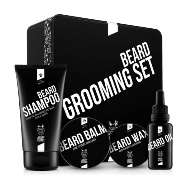 Angry Beards Beard Grooming Set Jack Saloon & Carl Smooth