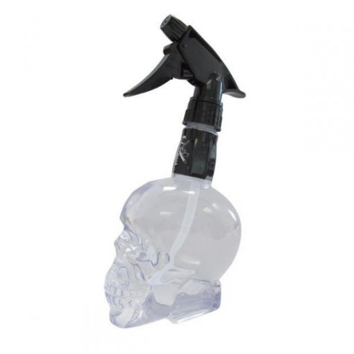 Pulverizator frizerie Skull Design Water Spray Bottle - Clear 600ml