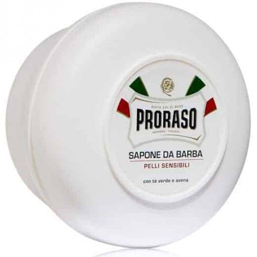 Sapun de ras Proraso Green Tea & Oatmeal Sensitive Shaving Soap 150ml