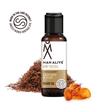 Ulei de barba Man Alive Leather & Oud 50ml