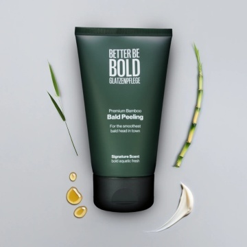 Scrub pentru chelie Better Be Bold Bald head scrub with bamboo fibers (anti-shine effect) 150ml