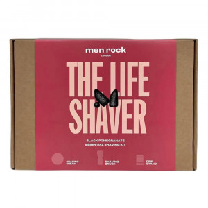 Set cadou barbierit Men Rock The Life Shaver - Black Pomegranate