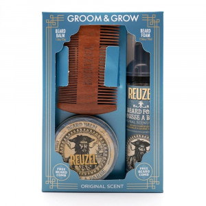 Set cadou îngrijire barbă Reuzel Groom & Grow Original Fragrance