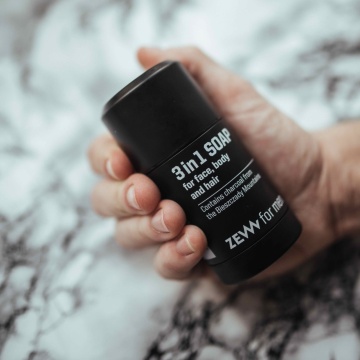 Sapun natural 3 in 1 pentru fata, corp, par ZEW for men 85g
