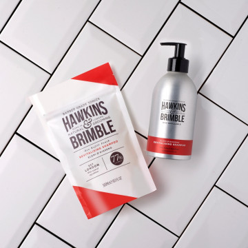 Rezerva sampon de par Hawkins & Brimble Revitalising Shampoo Pouch 300ml 