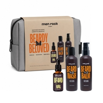 Set cadou ingrijire barba cu geanta cosmetice Men Rock Oak Moss