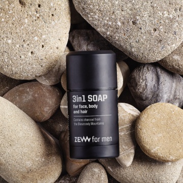 Sapun natural 3 in 1 pentru fata, corp, par ZEW for men 85g