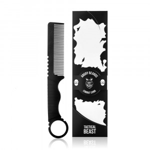Pieptene de barba Angry Beards Carbon Combat Comb