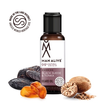 Ulei de barba Man Alive Black Suede & Tonka 50ml
