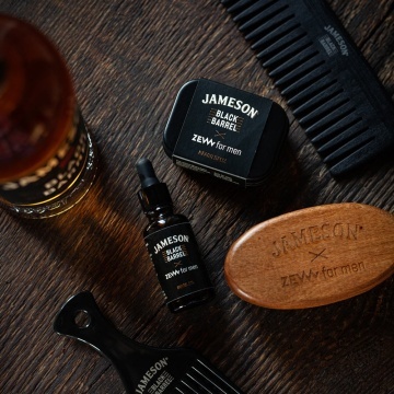 Set cadou ingrijire barba ZEW for men x Jameson Black Barrel