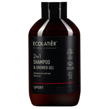 Az Ecolatier Power Sport 2 az 1-ben sampon és tusfürdő 400ml