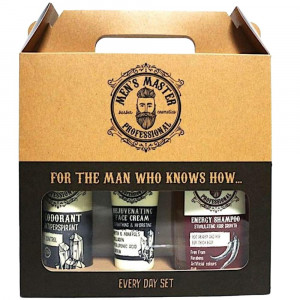Set cadou Men's Master Professional For Everyday cu crema de fata, deodorant, sampon pentru par