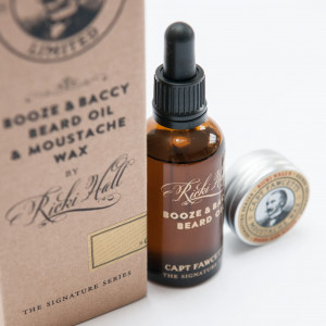 Set ingrijire barba Captain Fawcett Booze & Baccy Oil & Wax Gift Set