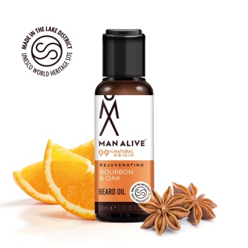 Ulei de barba Man Alive Bourbon & Oak 50ml