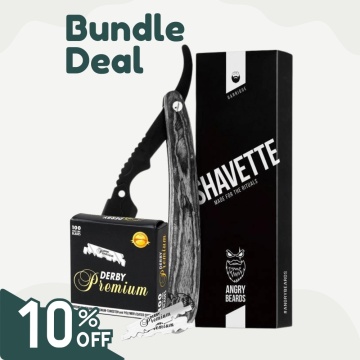Combo Angry Beards Garrigue Shaving Razor and Derby Premium Blades
