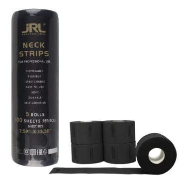 Set gulere negre frizerie JRL Black 5 role x 100buc