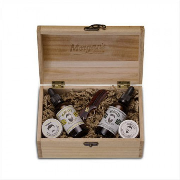Set ingrijire barba Morgan's Wooden Beard Oil Combo Chest