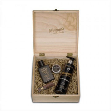 Set ingrijire corp Morgan's Wooden Body & Cologne Box